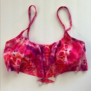 REEF pink tie dye bikini swim top size small NWOT